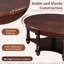 Table basse ovale avec tiroir et tablette de rangement, table d'appoint pour le salon-114224065