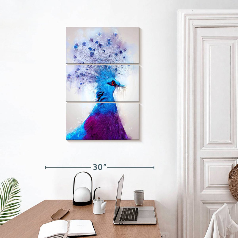 Pigeon couronné Brampt Victoria, H 32 po x l 20 po