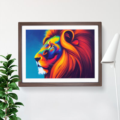Compelling Lion - Single Picture Frame Print