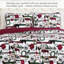 Literie réversible surdimensionnée Merry Town de Southshore Fine Linens, en microfibre doublement brossée 100 g/m², comprenant une couette et une taie d'oreiller, pour les fêtes, taille simple/simple XL.-1287002586