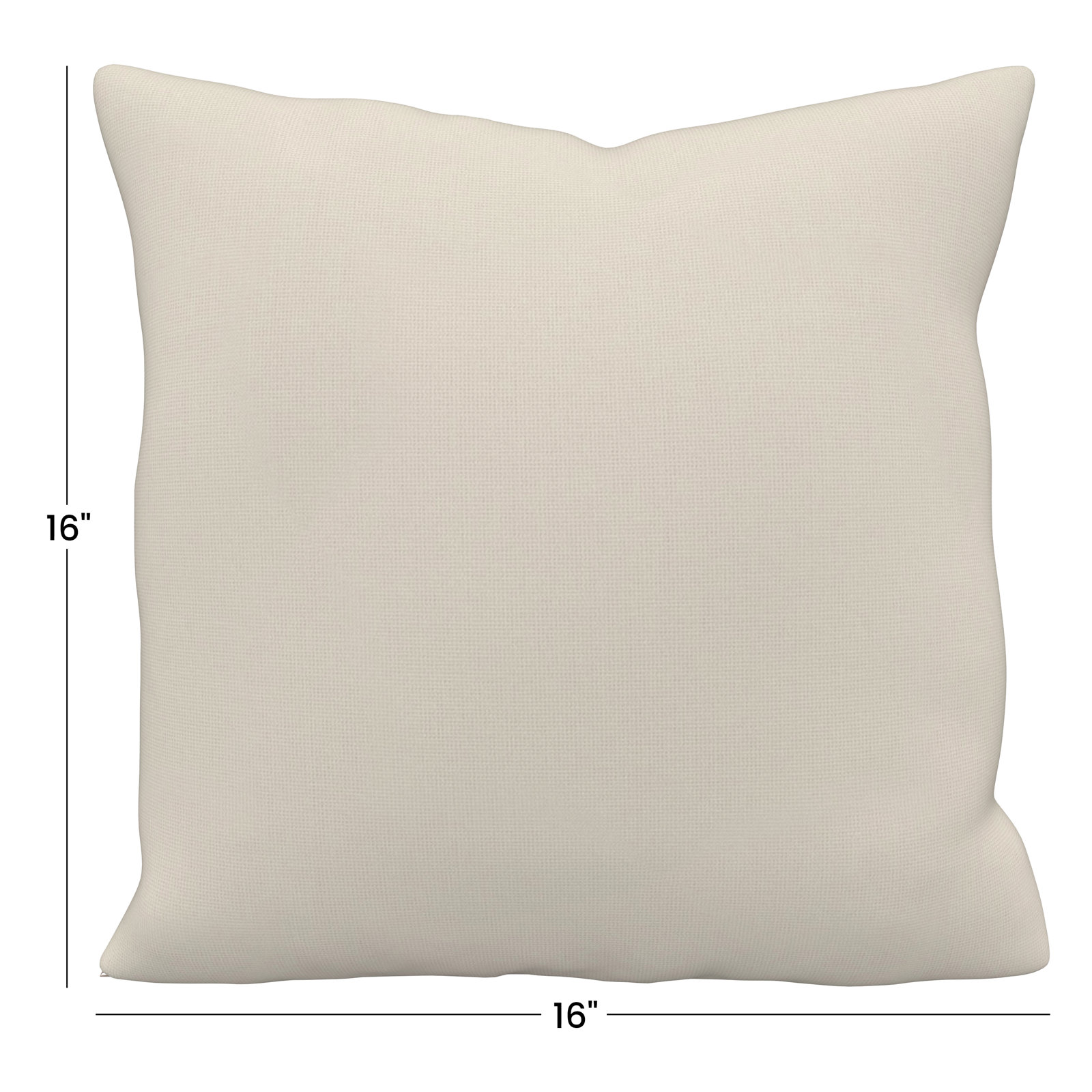 Gabi Indoor/Outdoor Throw Pillow, Square 16", White