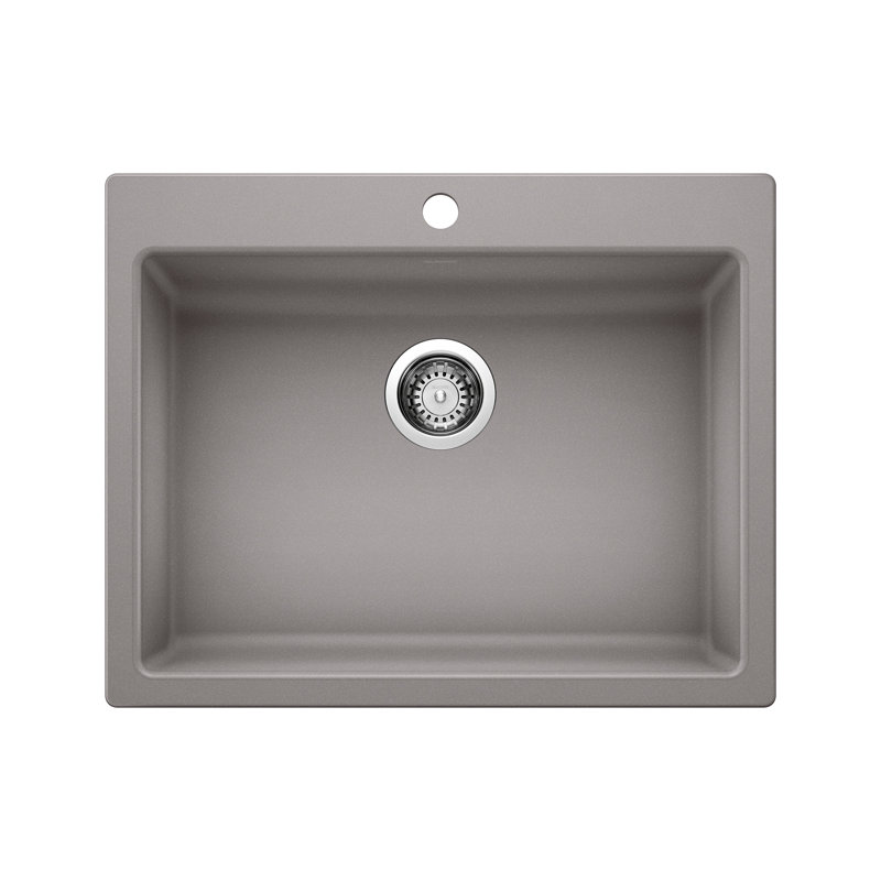 Évier de cuisine encastré / encastrable Precis L 25,75 po x l 20,50 po Precis, Gris métallisé
