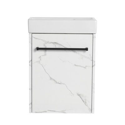 Meuble-lavabo mural compact Uriel