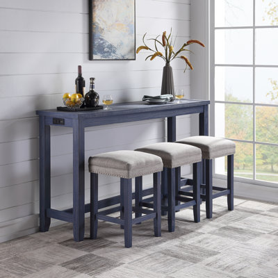 Halethorpe 4-Piece Counter Height Dining Table Set