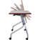 Preference Rectangle Flip Top Training Table with Casters and Modesty Panel and Cable Management