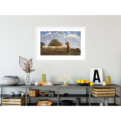 «The Young Shepherdess» par Winslow Homer, impression giclée encadrée