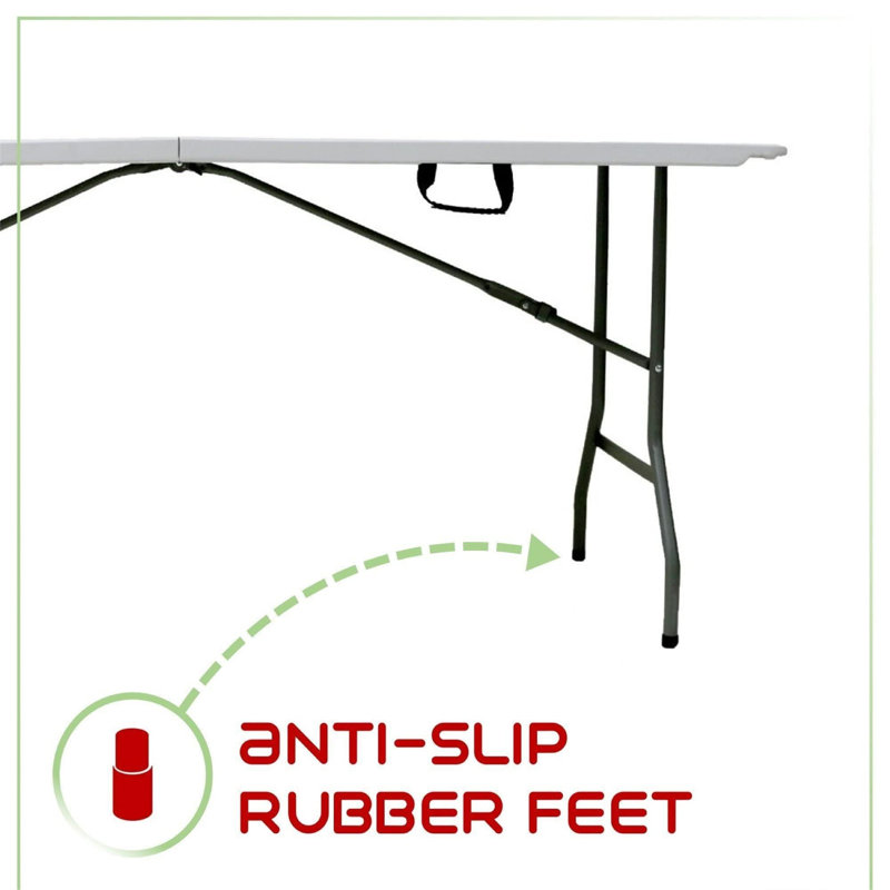 Rectangular Steel Outdoor Camping Table - 182.88 cm W 70 cm D