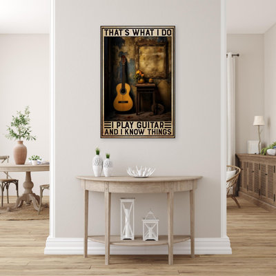 I Play Guitar - 1 pièce, impression d'art graphique sur toile tendue