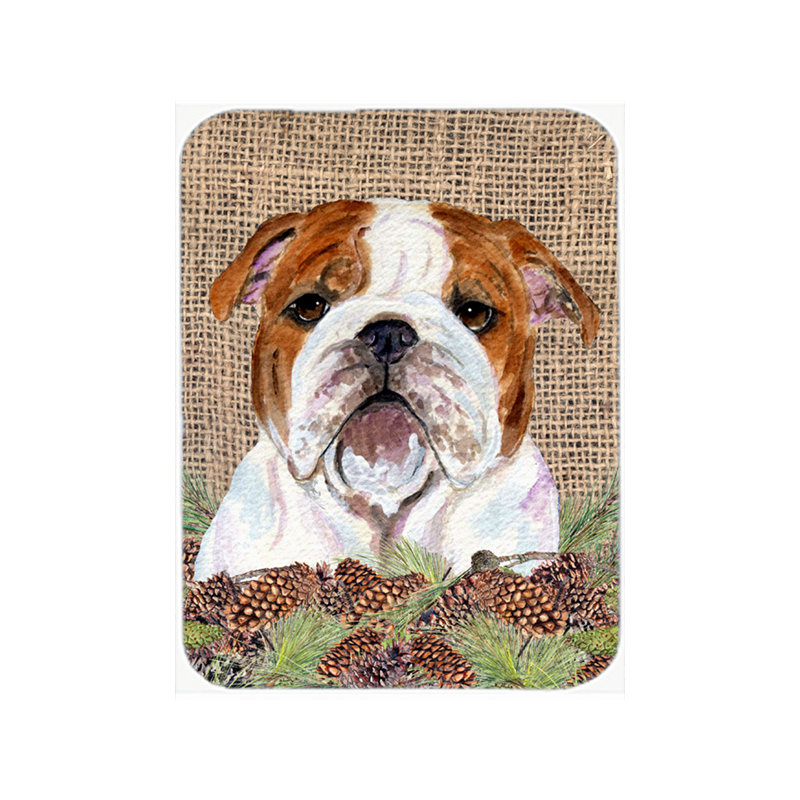 Planche à découper en verre English Bulldog