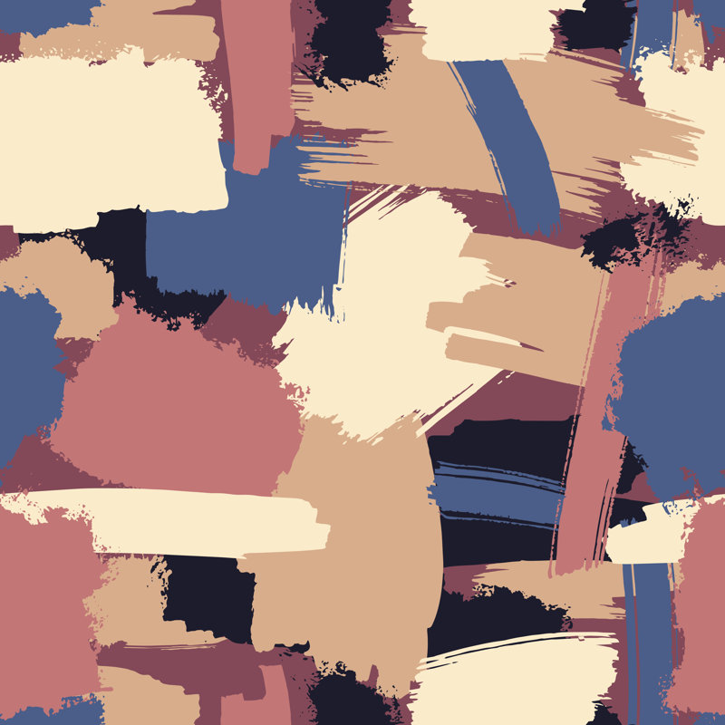 Seamless Brush Strokes Pattern by Donstock - Wrapped Canvas Print, 51cm H x 51cm W x 3.8cm D