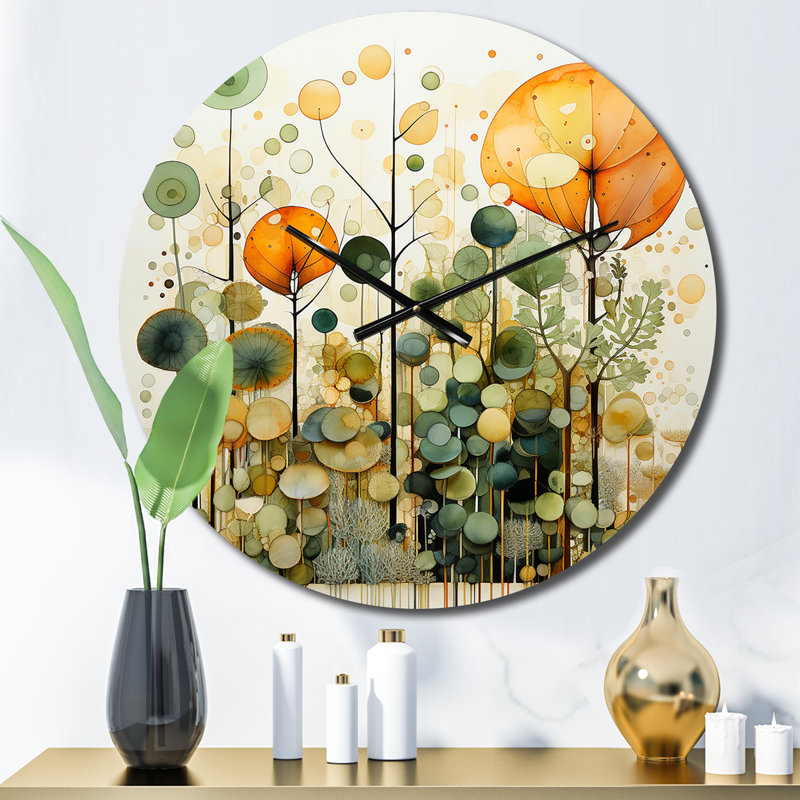 Horloge murale Green Orange Harmonious Balance II, Petit