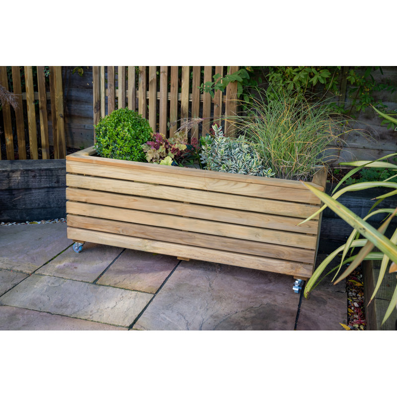 Wood Planter Box, 49.6cm H x 120cm W x 40cm D