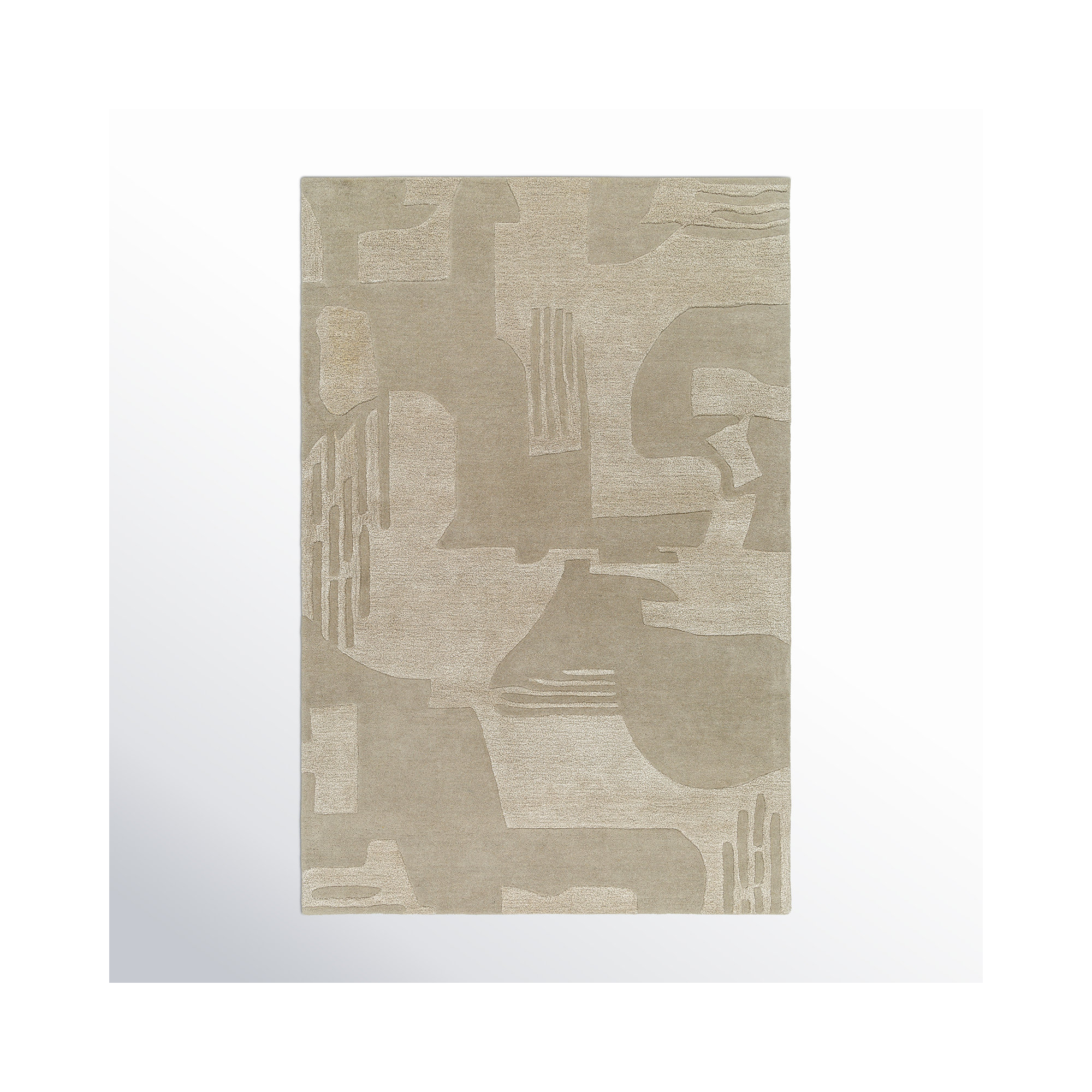Raki Green Rug, Rectangle 2' x 3'