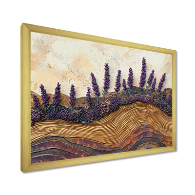 Champ de lavande sur la rivière Crystal Wood II - lavande, art mural