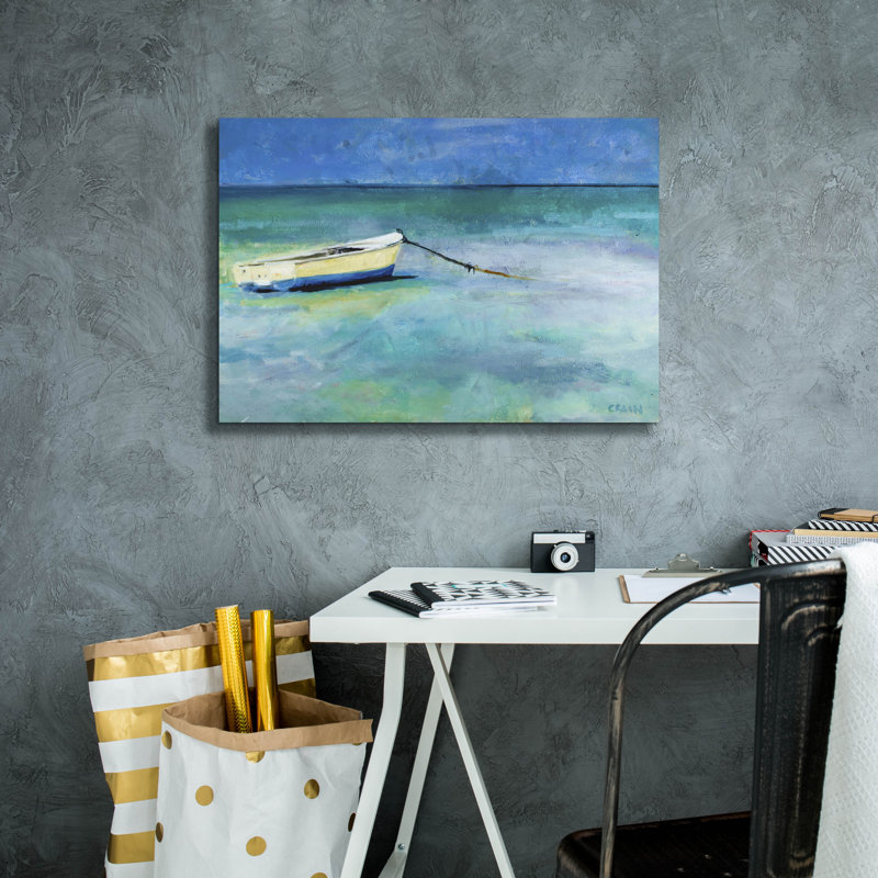 «Water Taxi» par Curt Crain, art mural sur toile, H 18 po x l 26 po