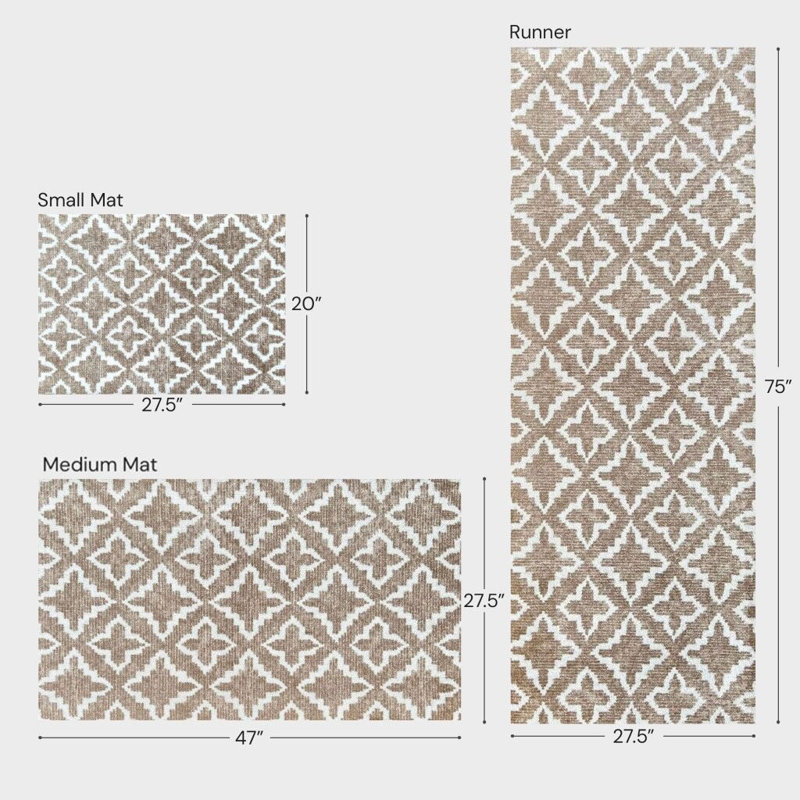 Tapis de couloir une pièce Maltese Sand, Rectangle 2 pi 4 po x 6 pi 3 po