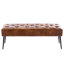 Faux Leather Upholstered Bench with Metal Legs-275778458
