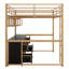 Lit mezzanine double en métal avec bureau Alekper, tiroirs et plateau de chevet Alekper-636538131