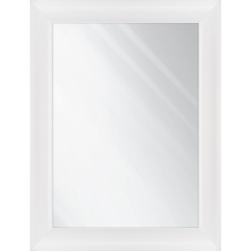 Emsworth Plastic Flat Mirror, 53.4 cm H x 143.4 cm W, White