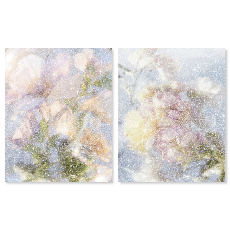 Floral Haze Set Floral & Botanical Canvas Print by Oliver Gal, Black Frame, 16 x 20, 30"H x 36"W, Gallery Wrapped