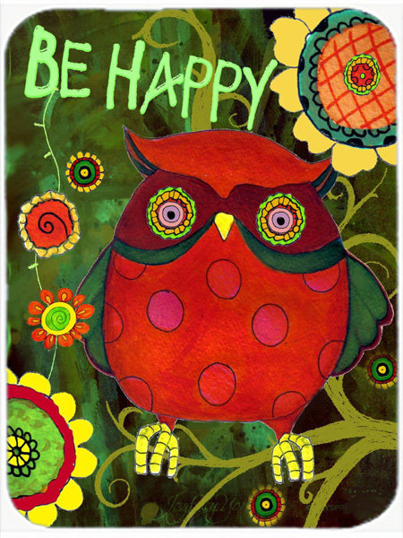Planche à découper en verre hibou caroline happy oh oh