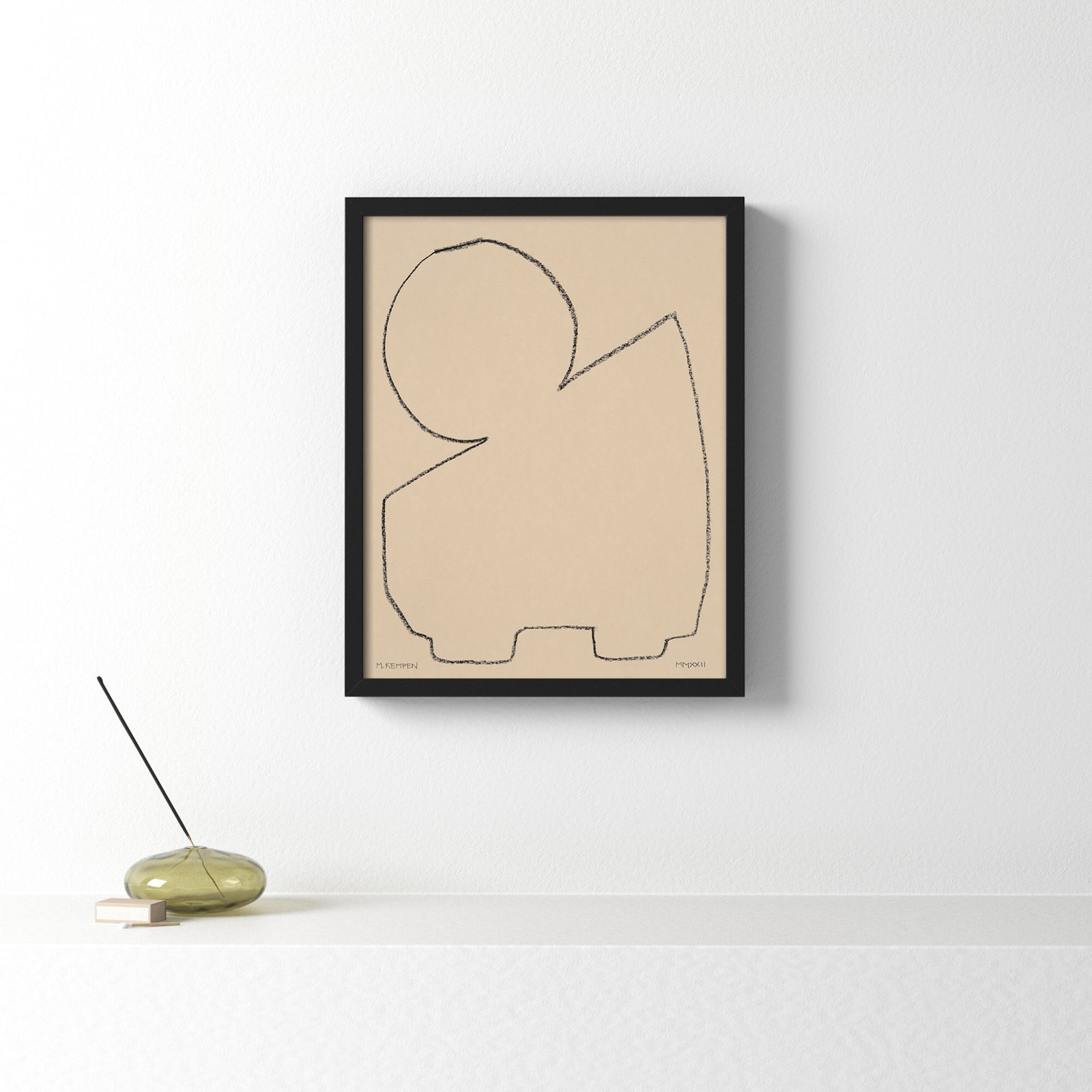 Outlines 1 by Michael Kempen, Black Framed, 16" W x 20" H