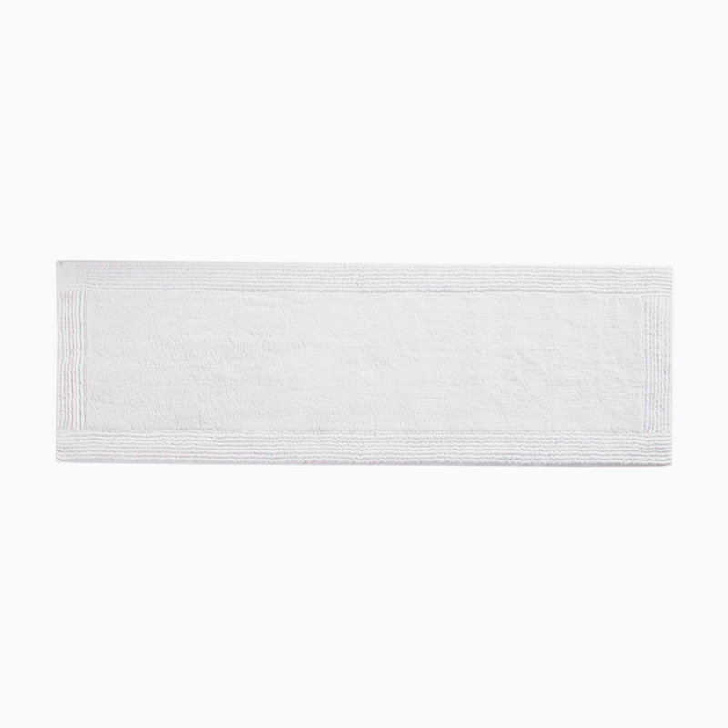 100% Cotton Tufted 3000 GSM Reversible Bath Rug, White, 24"W x 72"L