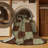 Machine Washable Checkered Brown Area Rug-647350748