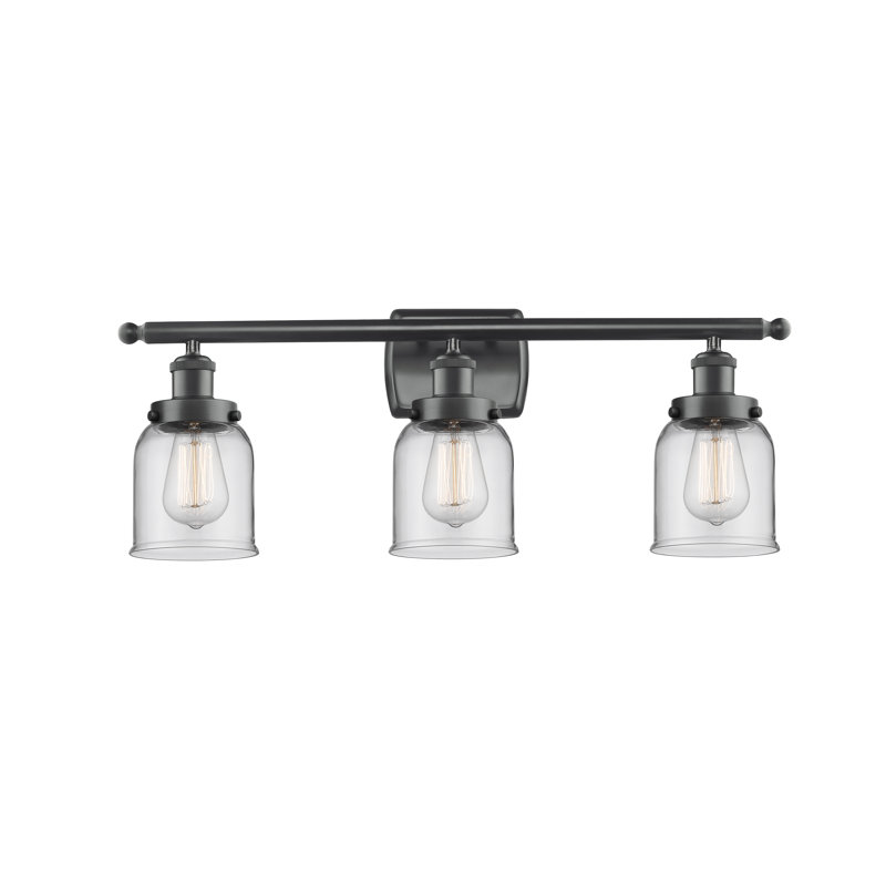 Éclairage pour meuble-lavabo 3 lumières 26 po Ballston Urban Bell, DEL, Clair, Noir mat