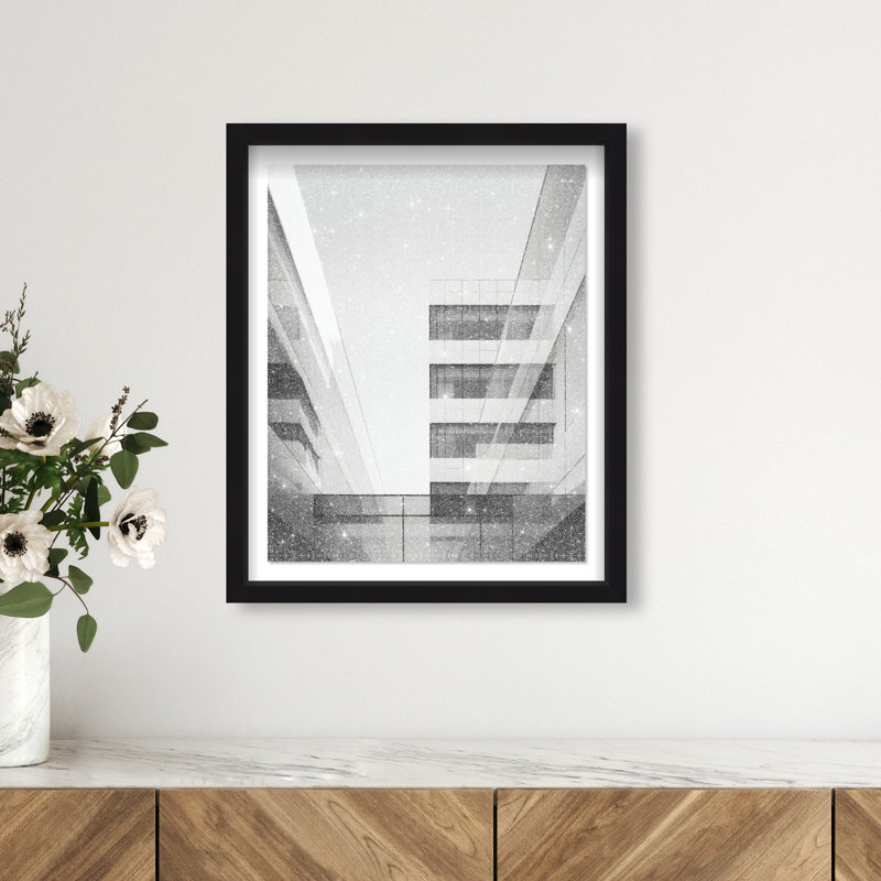 Glass Labyrinth I Shadowbox Abstract Print by Oliver Gal, Black Frame, 16 x 20, 25.5"H x 21.5"W, Black Shadowbox