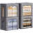 Clothes Storage Box With Metal Frame, Stackable Storage Box, Foldable Clothes Storage Box With Lid, 40L Storage Bag Fabric Box Organizer With Clear Window And Zipper And Sturdy Handle, 4 Pack