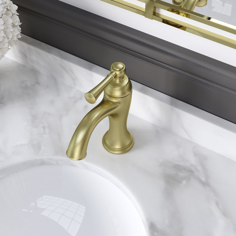 Tisbury Single Hole Bathroom Faucet, Brushed Gold