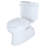 TOTO® Vespin® II Two-Piece Elongated 1.28 GPF Universal Height Skirted Design Toilet with CEFIONTECT, Cotton White-11893642