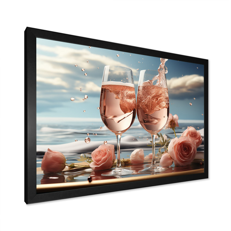 Bulles de rêves II sur toile, Cadre simple noir, H 16 po x l 32 po x P 1 po