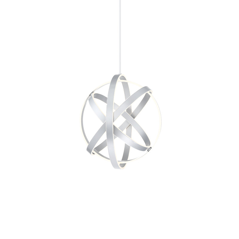 Kinetic 1-Light Globe Chandelier, 28" H x 28" W x 28" D, Titanium