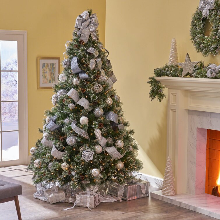 The Holiday Aisle® Birch 48' Traditional Christmas Tree with LED Lights and Remote  Control, Christmas Tree