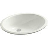 Caxton® Vitreous China Oval Undermount Bathroom Sink and Glazed Underside