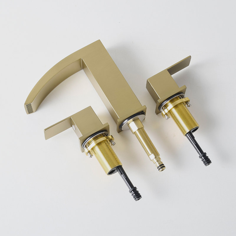 Stylish 8-Inch Widespread Bathroom Faucet with Double Lever Handles, Stainless Steel Construction for Durability and Easy Installation.