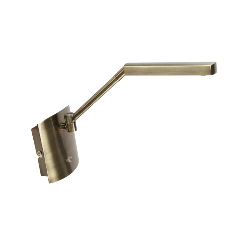Rye LED Swing Arm Sconce, Antique Brass
