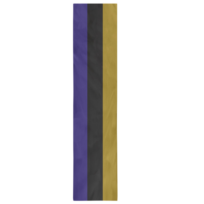 Cleveland Football Stripes Table Runner, 72" L x 16" W, Indigo/Black 