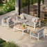 5-Person Aluminum Outdoor Conversation Set with Olefin Cushions and Coffee Table