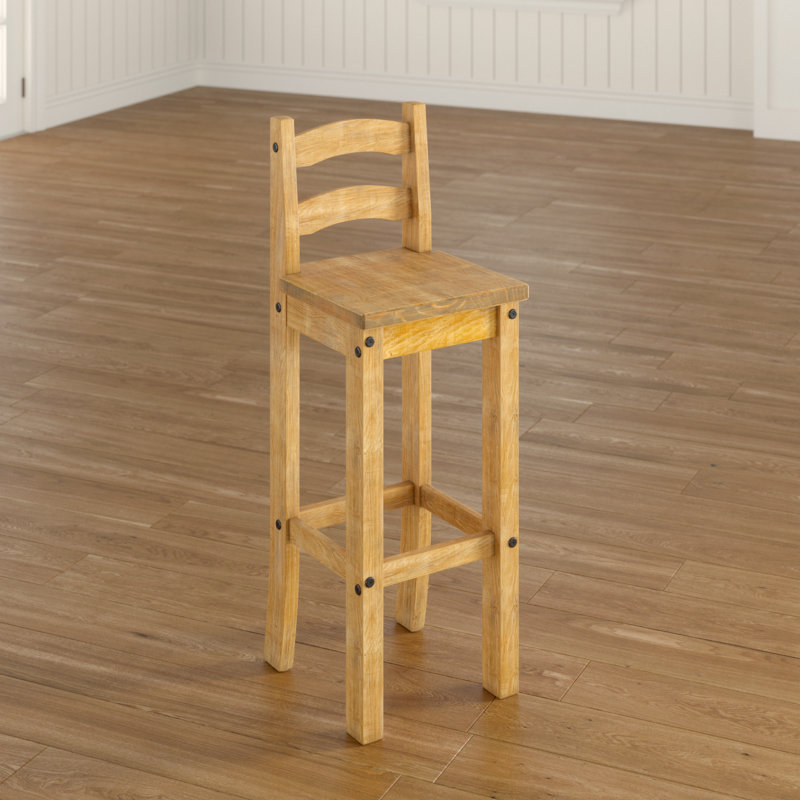 Abilio Solid Wood Counter Stool