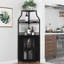 Wine Bottle & Glass Rack Black