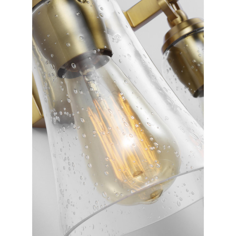 Meuble-lavabo à 2 lumières Amja de, Bronze brillant