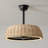 21" Rattan Boho Ceiling Fan with LED Light and Remote Control Included