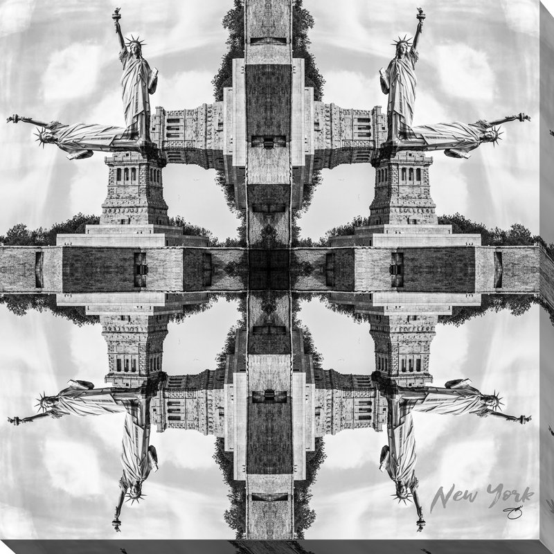 «Trippin in New York BW», reproduction d'impression sur toile tendue, H 24 po x l 24 po x P 1 po, Toile tendue
