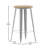 Greory Round Commercial Indoor/Outdoor Poly Bar Top Restaurant Table with Steel Frame-2030712417-2030712420