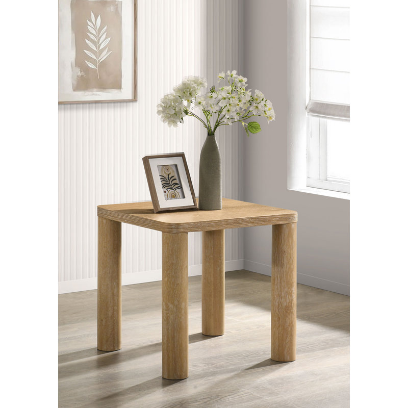 Table de bout transitionnelle l 22,4 po, brun, Light Oak
