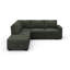 Canapé modulaire en L rembourré en velours côtelé vert-1290152694-1290152695