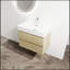 Meuble-lavabo mural de 30 po avec lavabo en résine, 2 tiroirs à fermeture douce et conception flottante élégante-1890322419